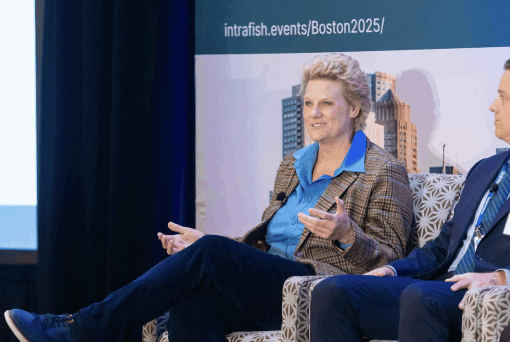 Woman speaking on a panel